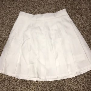 White Pleated Skirt